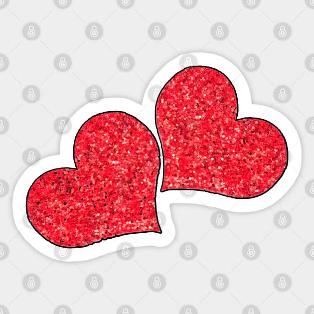 RED HEARTS Sticker by O.M design